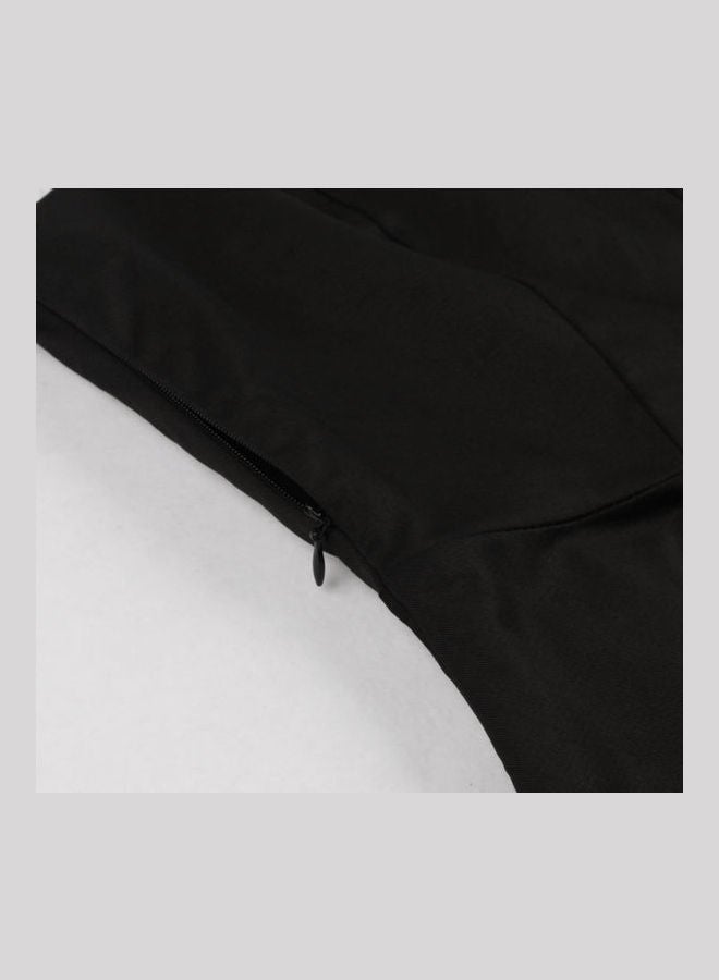 أوتاد فستان متوسط الطول بتصميم كلاسيكي أنيق أسود/ أبيض - Image 5