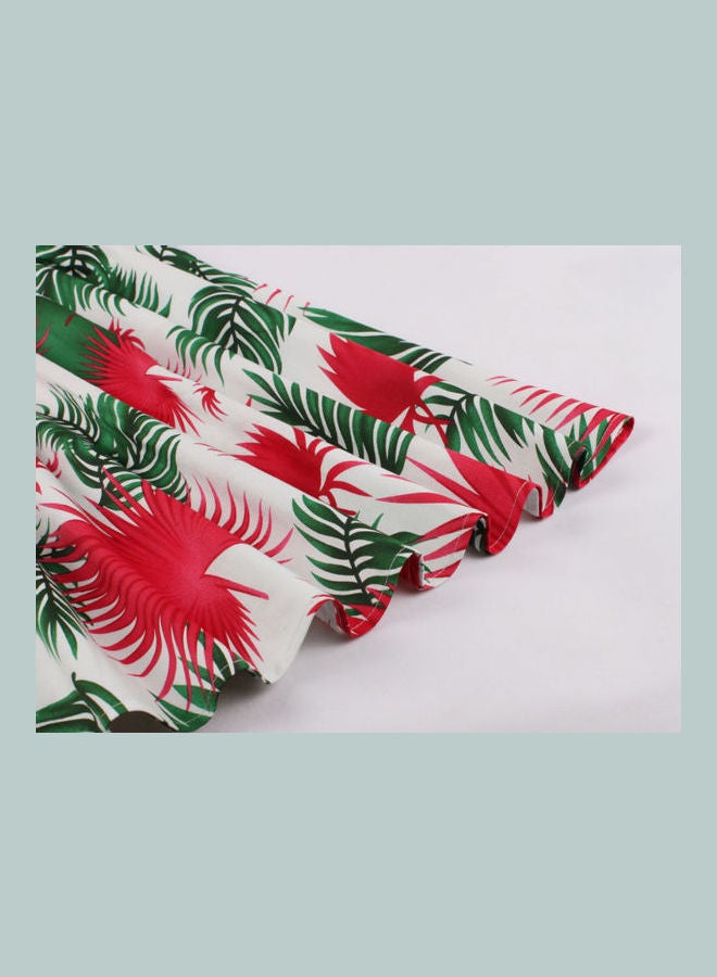 OUTAD Suspender Printed Elegant Dress Multicolour - Image 5