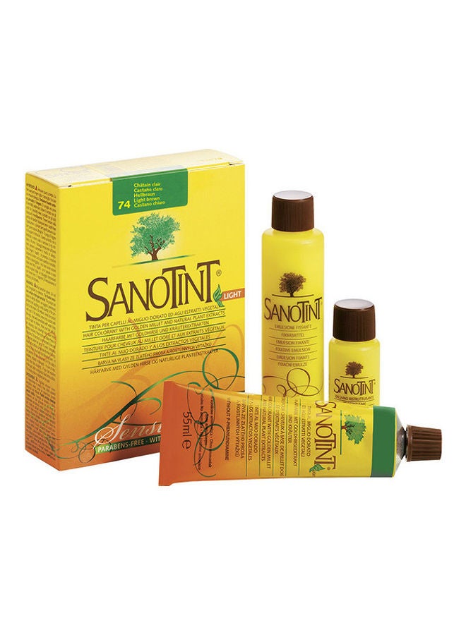 Sanotint Classic Italian Natural Permanent Hair Dye 74 Light Brown 125ml  - Image 1