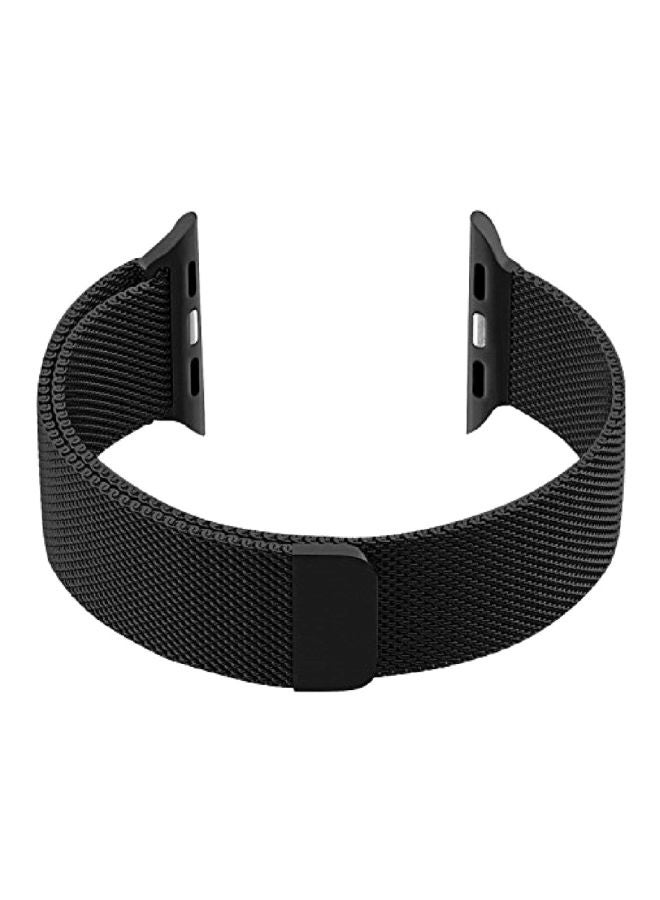 PROMATE - Milanese Loop 38mm/40mm Apple Watch Strap, Premium Stainless-Steel Mesh Milanese Replacement Strap with Secure Adjustable Magnetic Closure For Apple Watch Series 1/2/3/4, Milous-38 Black - Image 1