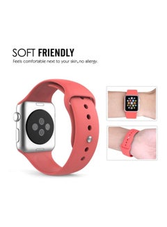 MARGOUN Apple Watch Band 38mm/40mm/41mm Silicone Sport Watch Strap Peach  - Image 4