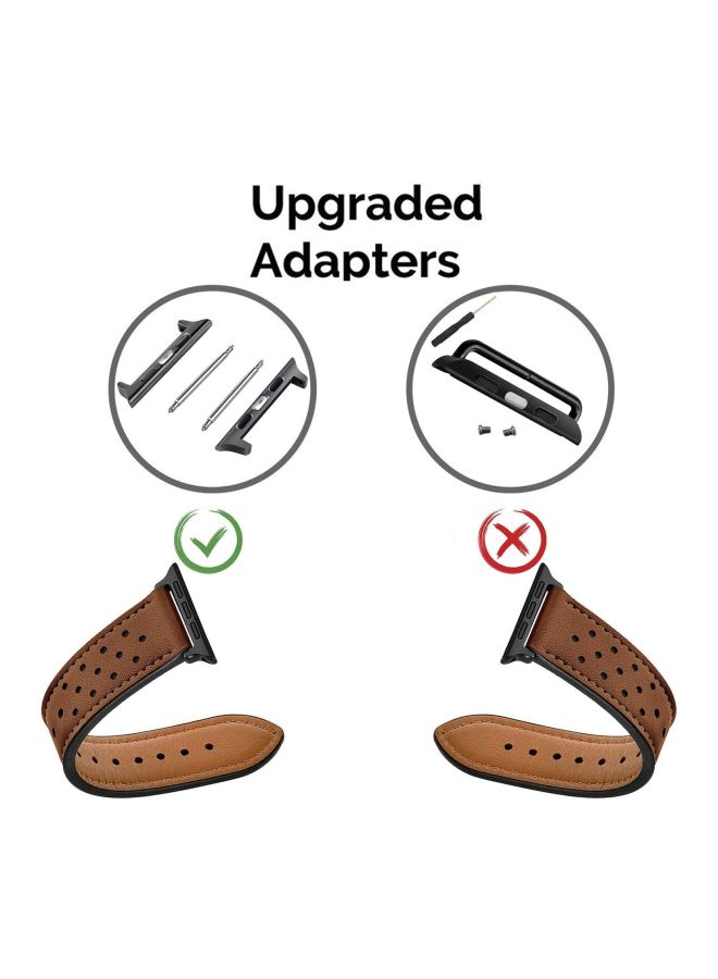 LNKOO - Replacement Band For Apple Watch Series 1/2/3/4 44mm Brown - Image 1