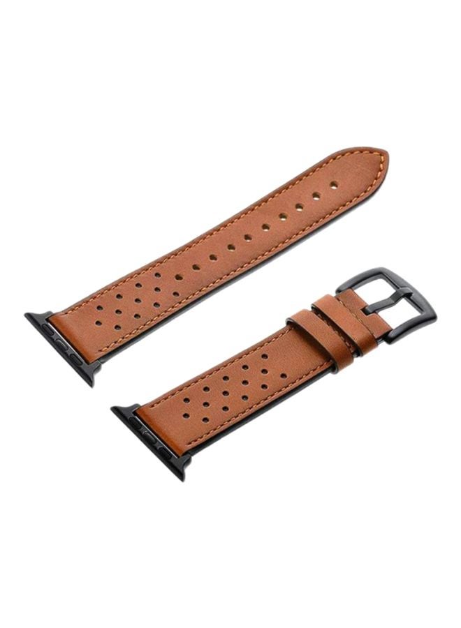 LNKOO - Replacement Band For Apple Watch Series 1/2/3/4 44mm Brown - Image 1