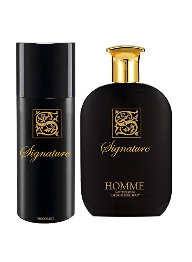 Signature 2-Piece Black EDP And Deodrant Set 300ml