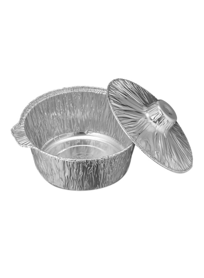 China 100-Piece Aluminum Foil Pot Container With Hood Silver 11x29x29cm - Image 1