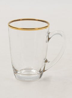Luminarc 6-Piece Tea Cup Set Clear/Gold 100ml  - Image 2