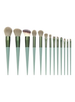 13-Piece Makeup Brush Set Green