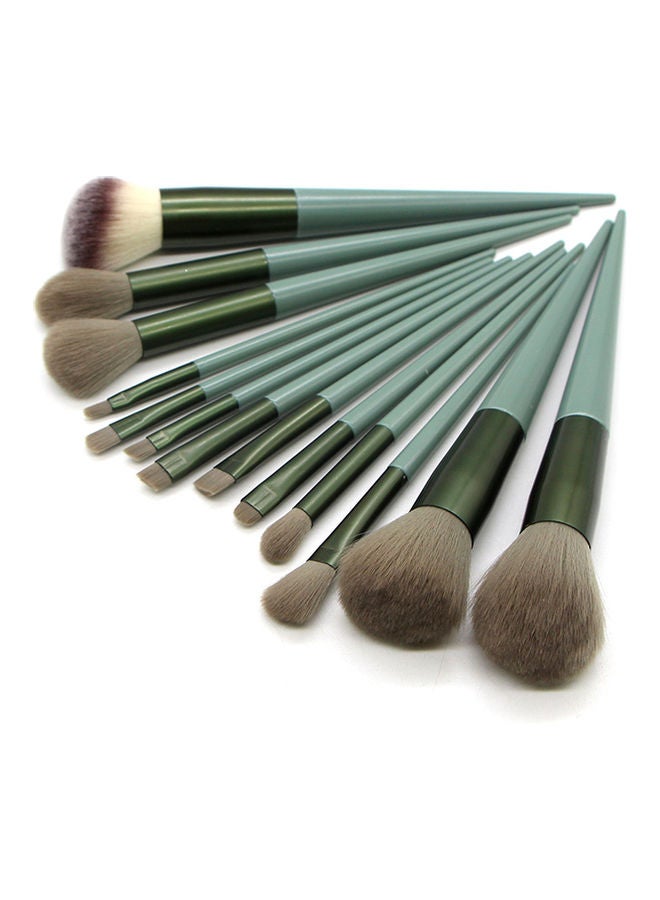 Generic 13-Piece Makeup Brush Set Green  - Image 4