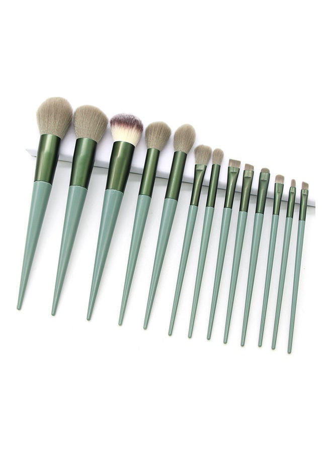 Generic 13-Piece Makeup Brush Set Green  - Image 5