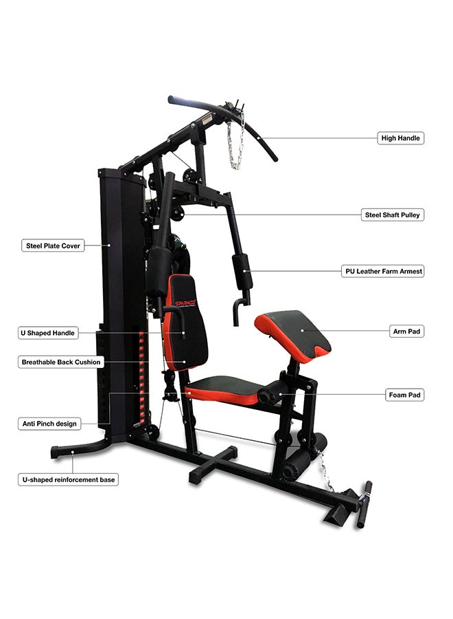 Sparnod Fitness - SHG-10000 Multifunctional Heavy-Duty Steel Frame Home Gym Station 106.7x104.1x45.9cm - Image 1