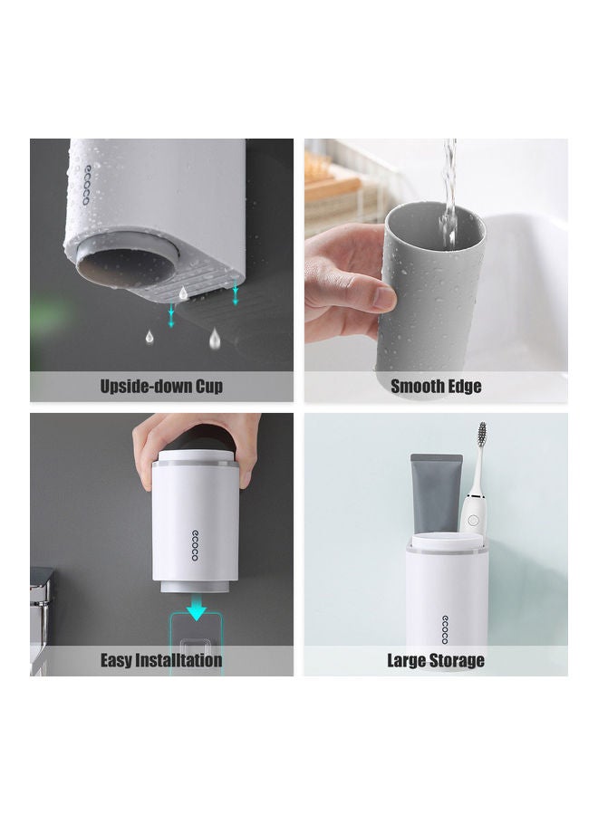 ecoco Magnetic Toothbrush Holder Grey/White 5.11x4.33x3.26inch - Image 4