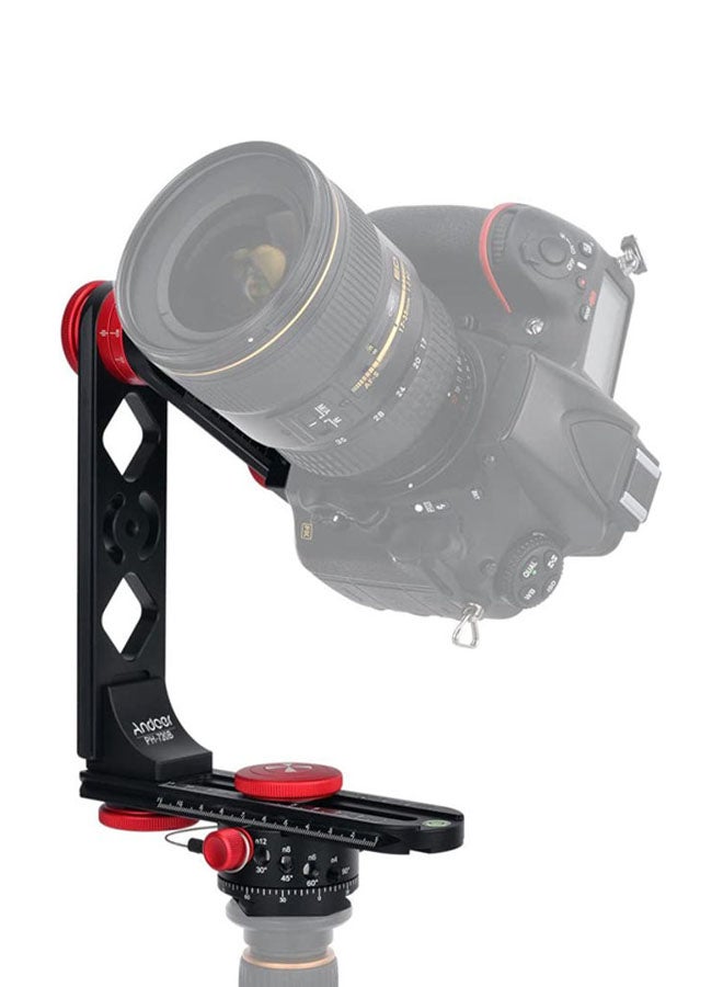ANDOER PH-720B 720° Panoramic Head Aluminium Alloy With Arca-Swiss Standard Ball Head Quick Release Plate Carry Bag Black/Red  - Image 5