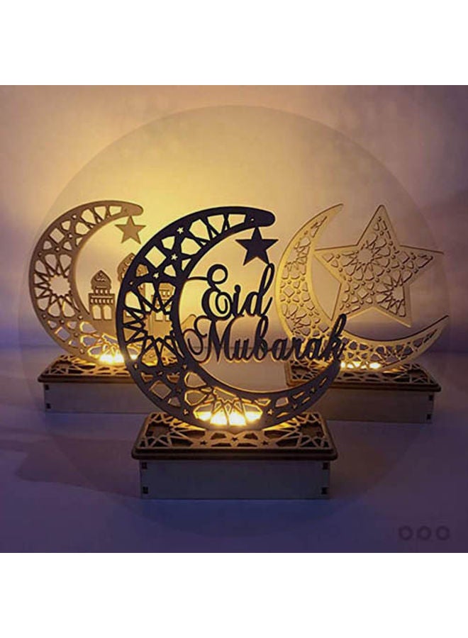 شمعة LED مزخرفة بمناسبة عيد مبارك 3 قطع - Image 4