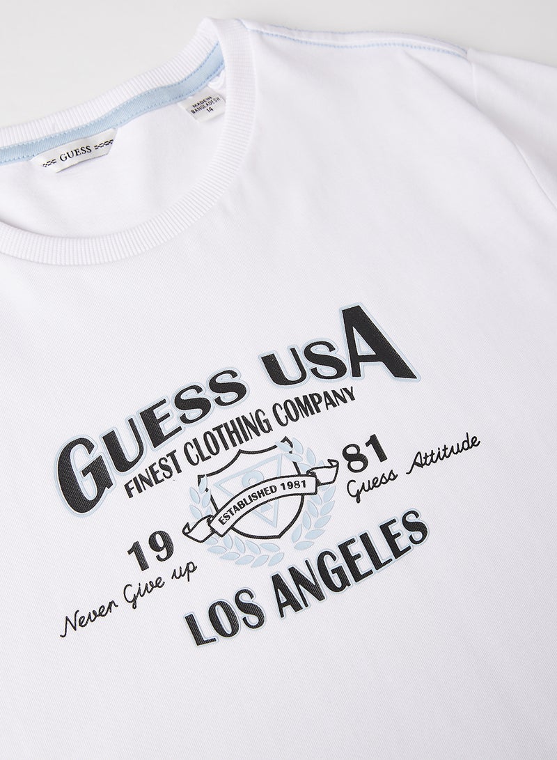 GUESS - Teen Logo T-Shirt True White - Image 1