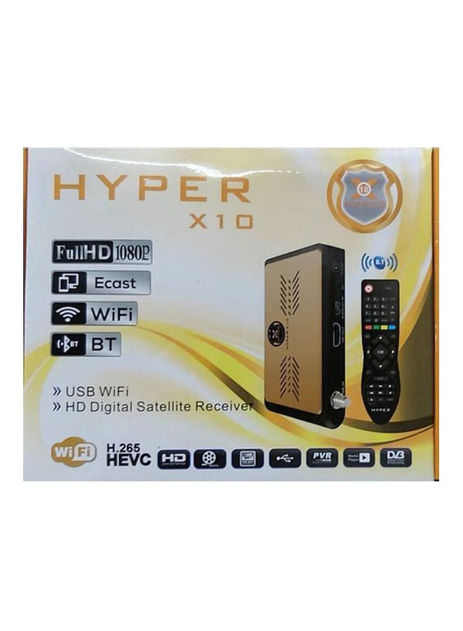 HYPER Satellite Receiver X10 Black/Gold  - Image 1