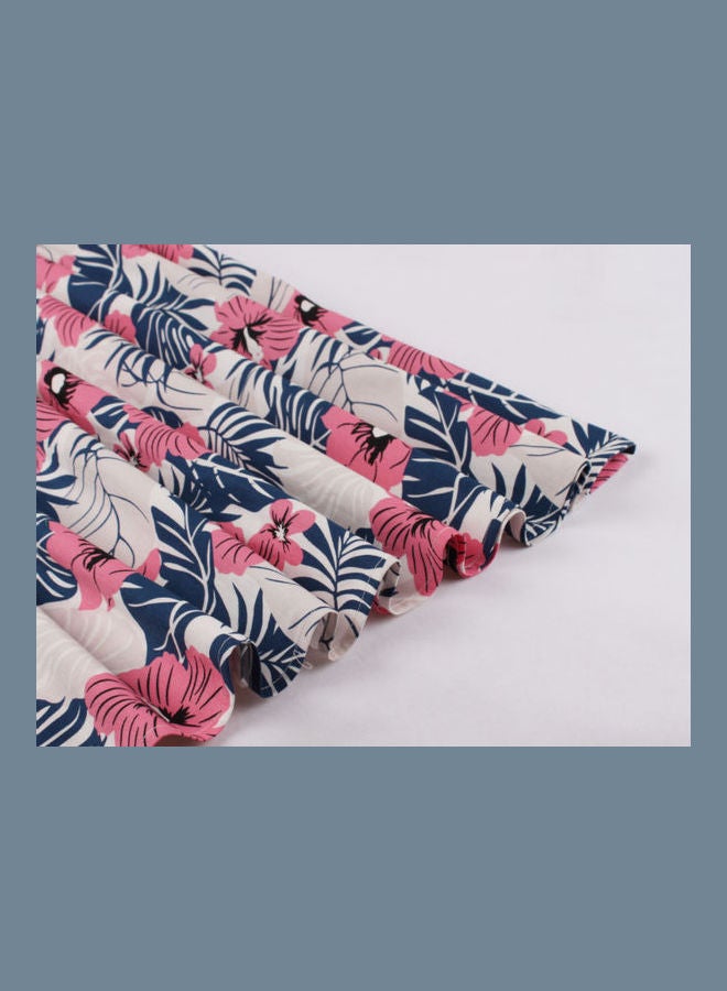 OUTAD Floral Print Midi Dress Multicolour - Image 5