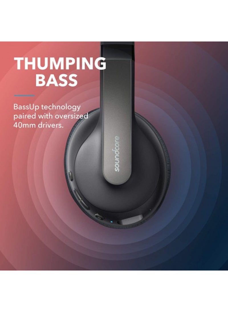Soundcore - Life Q10 Wireless Bluetooth Headphones Black - Image 1