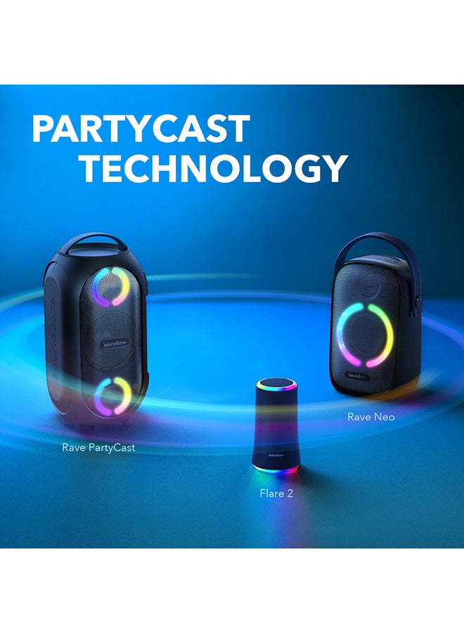 Rave Party Cast Wireless Party Speaker 50W IPX7 Waterproof 18-Hr Playtime Black - v1618314500/N44872807A_3