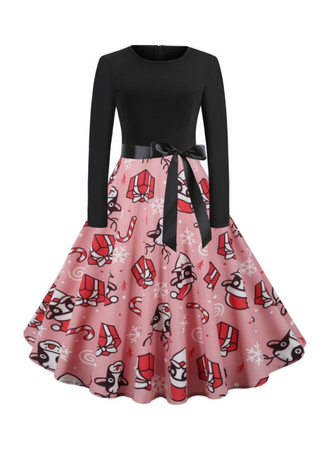 OUTAD Stylish Printed Midi Dress Multicolour - Image 1