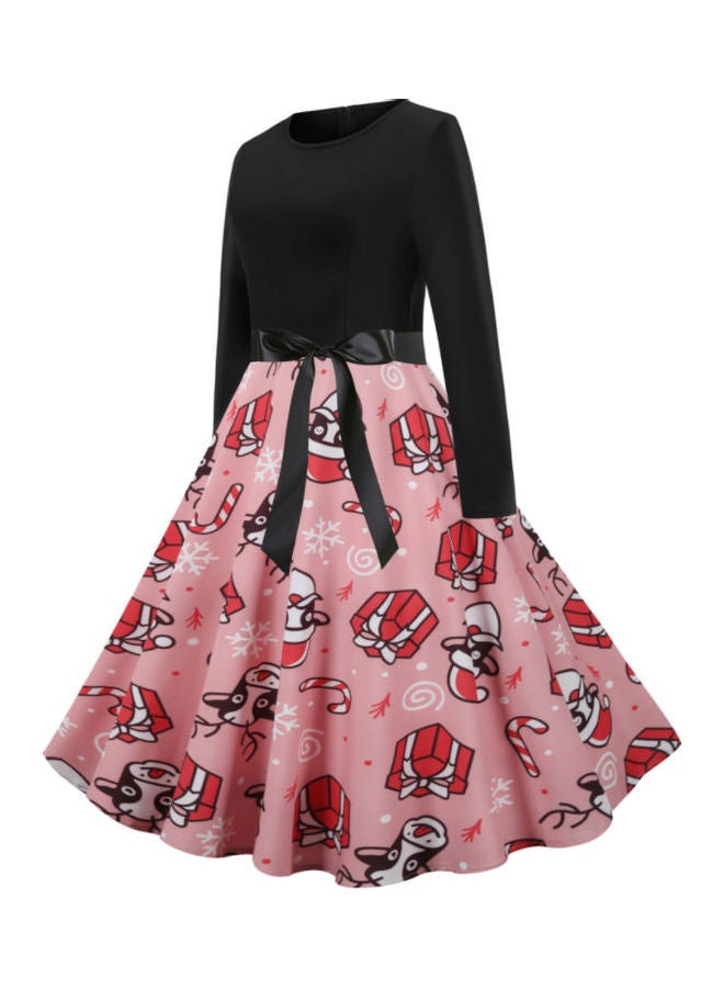 OUTAD Stylish Printed Midi Dress Multicolour - Image 3