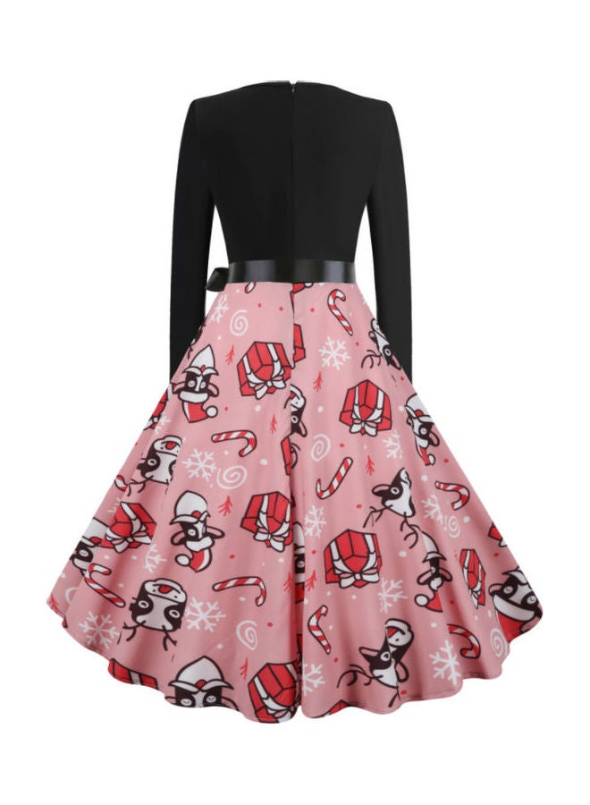 OUTAD Stylish Printed Midi Dress Multicolour - Image 2