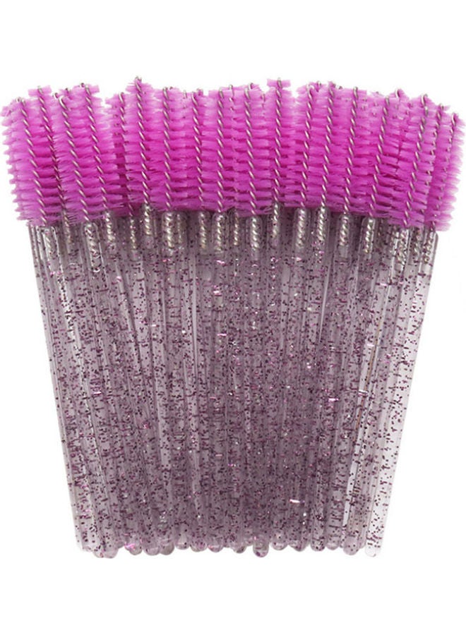 طقم 50 قطعة فرش مكياج للرموش للاستخدام مرة واحدة أرجواني