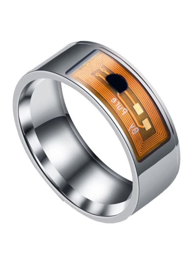 Voberry Multifunctional NFC Digital Ring (Size - 10) Silver/Gold - Image 4