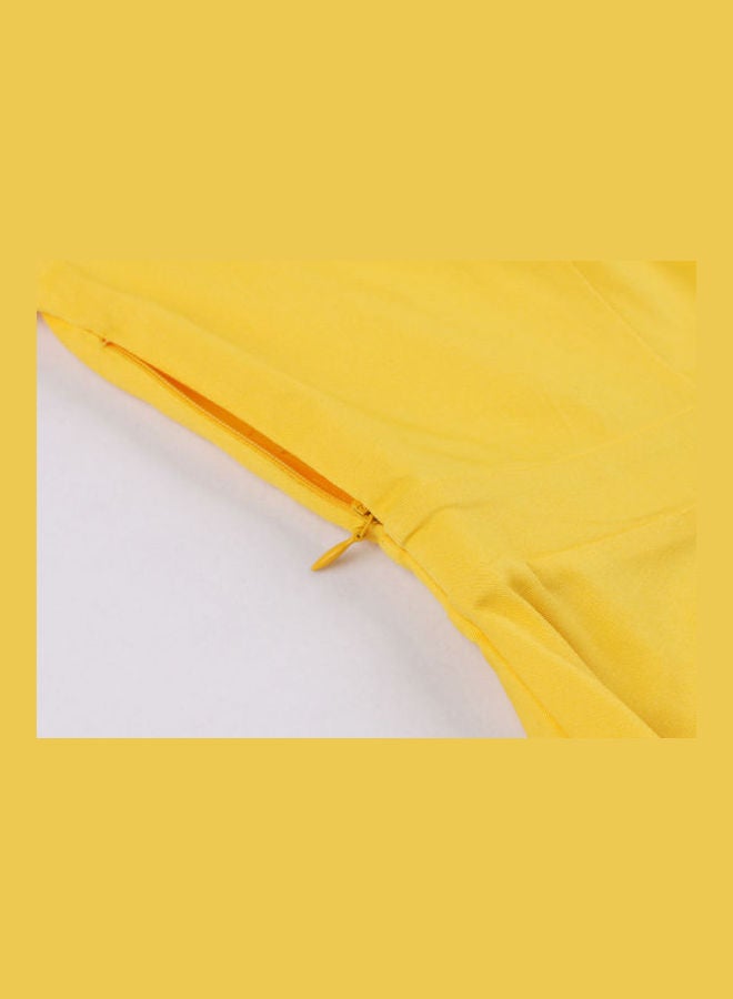 OUTAD Elegant Stylish Midi Dress Yellow - Image 5