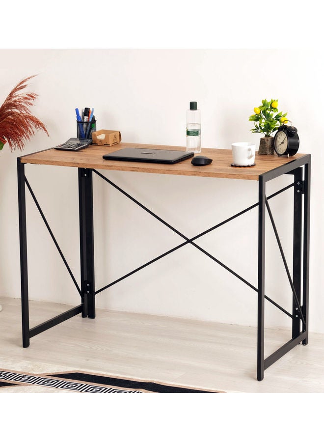 Home Style - Study Table Brown/Black 76.5x102.5.8cm - Image 1