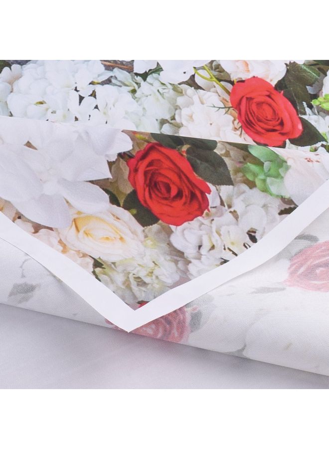 Flower Wall Photography Background White/Red/Green