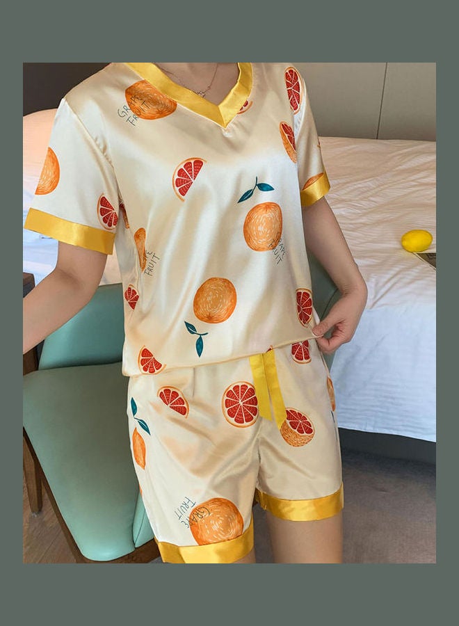 طقم تيشيرت بأكمام قصيرة وشورت متعدد الألوان - Image 1