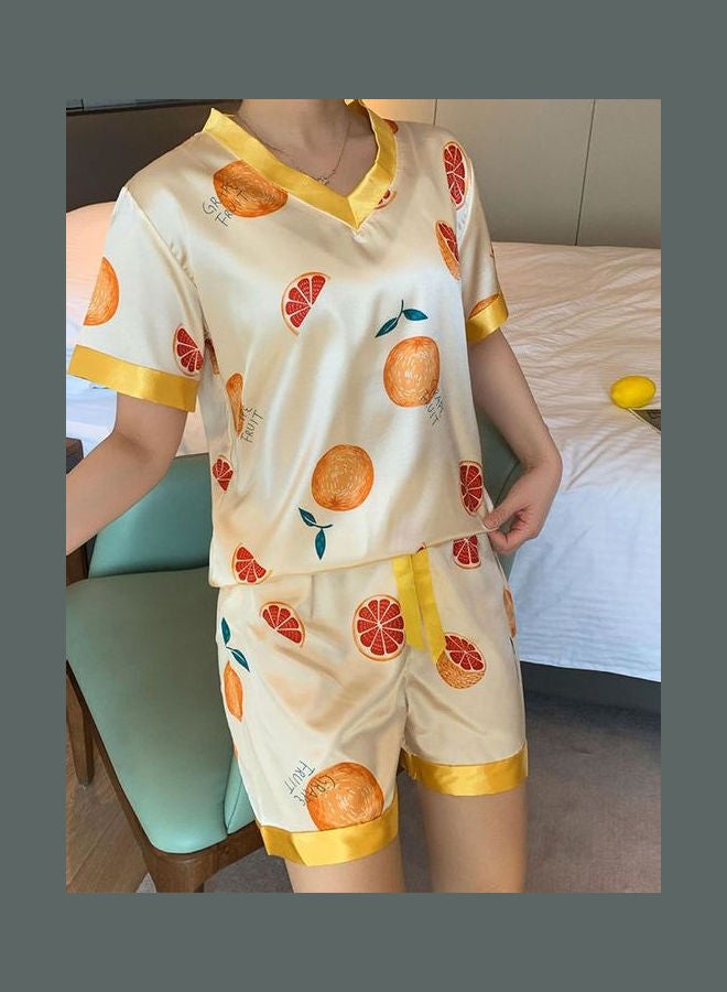 طقم تيشيرت بأكمام قصيرة وشورت متعدد الألوان - Image 2