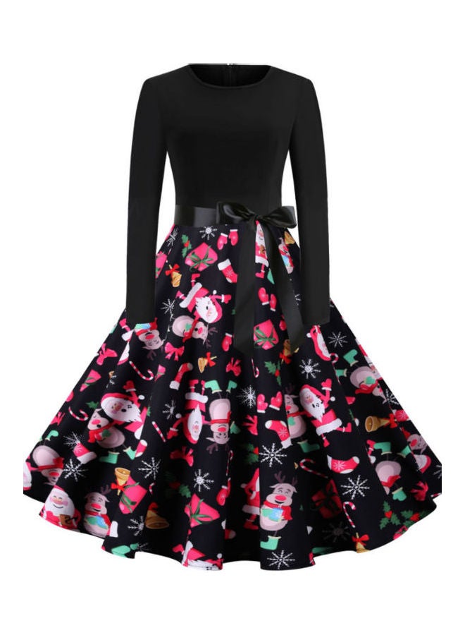 OUTAD Casual Printed Midi Dress Multicolour - Image 1