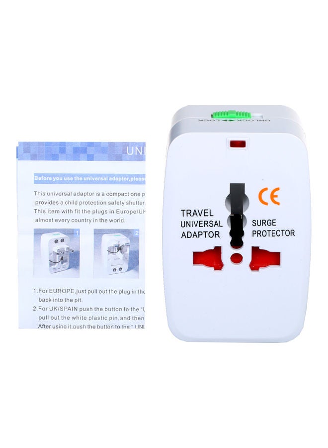 Generic - Universal Plug Worldwide Travel Adapter White - Image 1