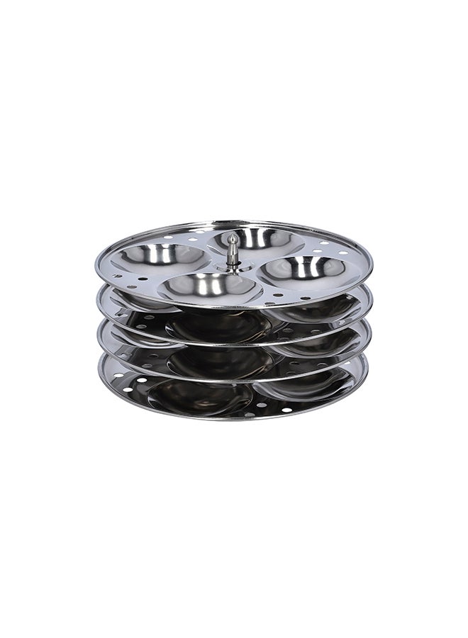 Royalford 4 Plate Stainless Steel Idli Cooker Silver 25x23x20cm  - Image 3