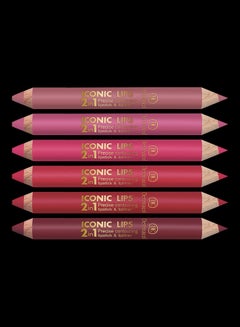 Iconic Lips 2 In 1 Lipstick And Lipliner Ruby Red - v1618320247/N46537303A_4