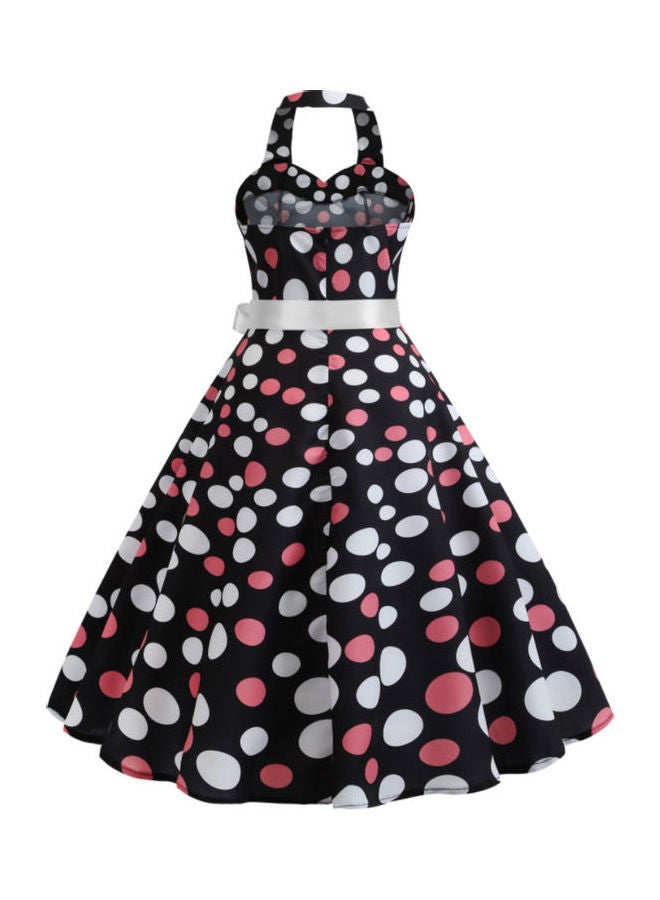 OUTAD Casual Polka Dot Midi Dress Multicolour  - Image 2