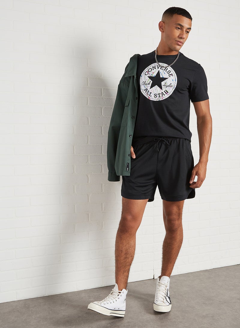 CONVERSE - Court Lifestyle Mesh Shorts Black - Image 1