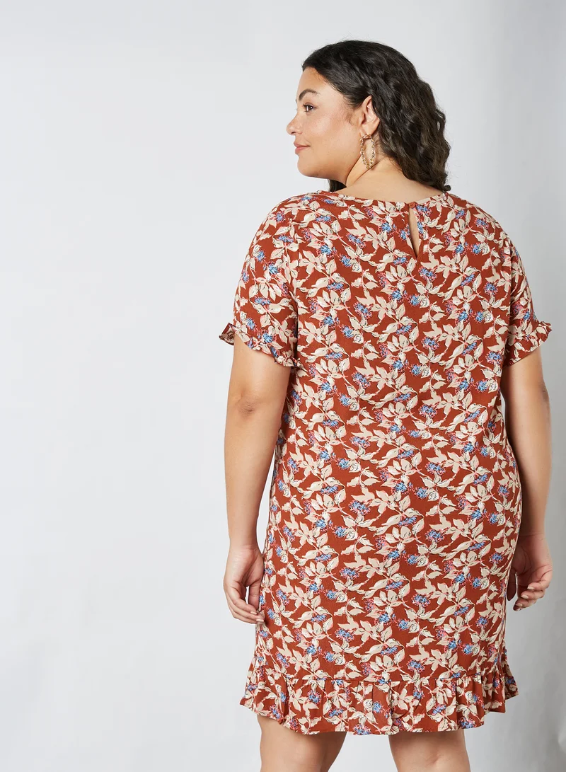 Only Carmakoma Plus Size Ruffle Trim Dress