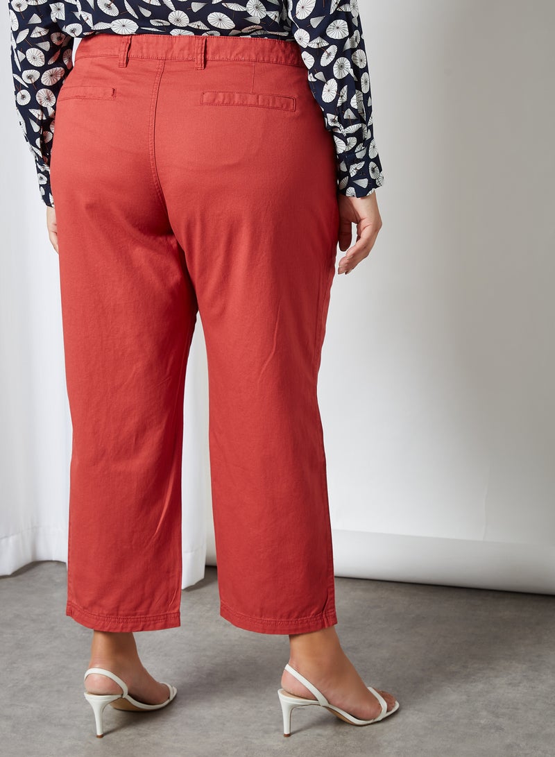Violeta By Mango - Plus Size Pants Red - Image 1