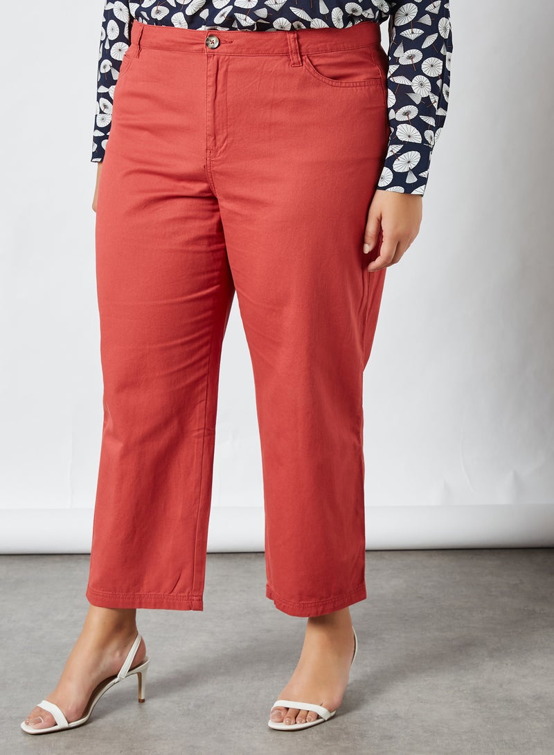 Violeta By Mango - Plus Size Pants Red - Image 1