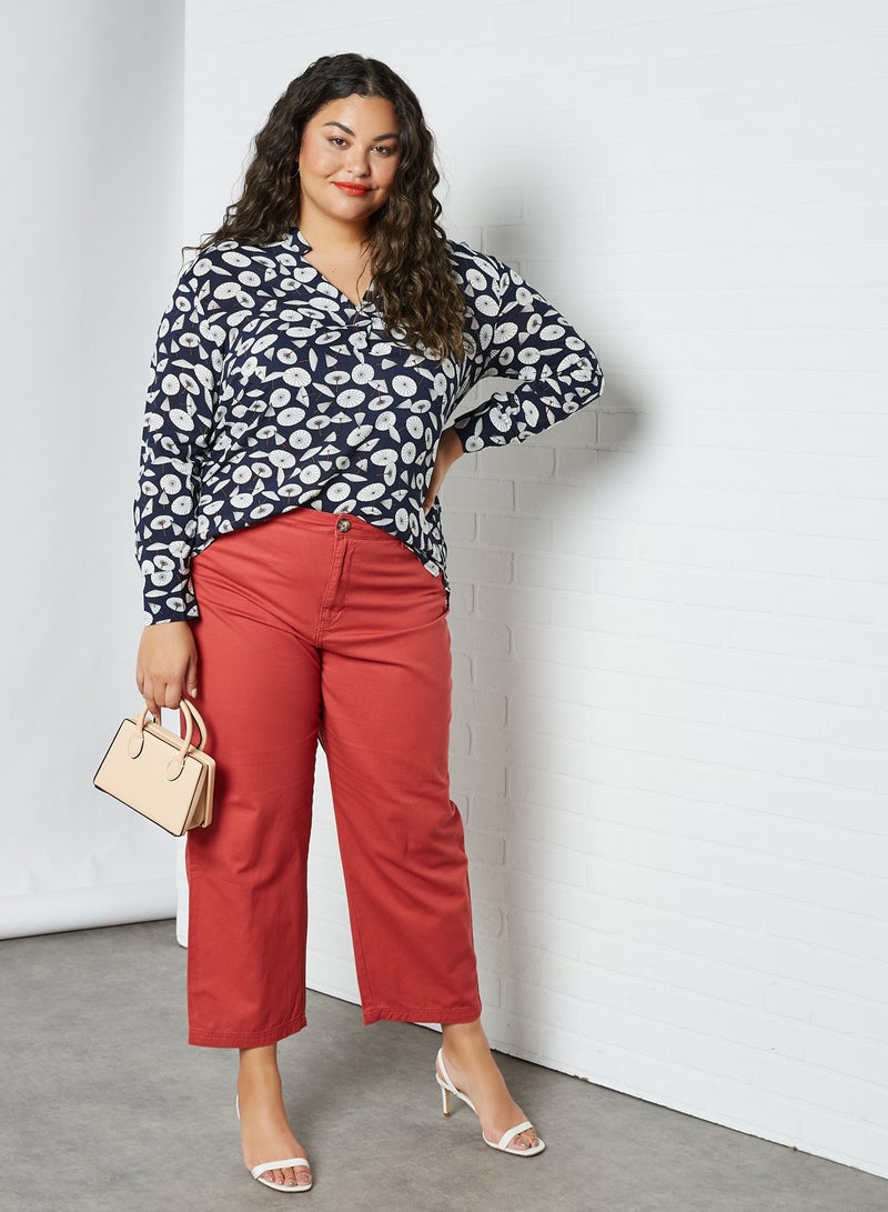 Violeta By Mango - Plus Size Pants Red - Image 1