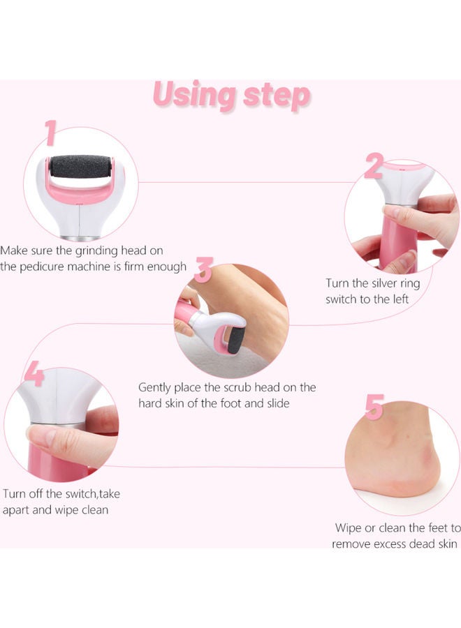 Portable USB Rechargeable Pedicure Device Multicolour 21x4x8cm - Image 3