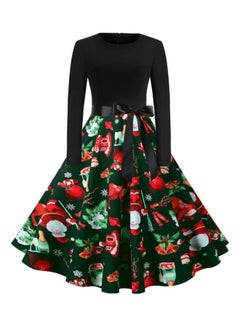 Casual Printed Midi Dress Multicolour