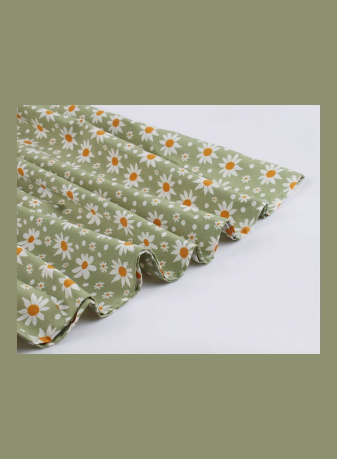 أوتاد فستان كاجوال متوسط الطول بنقشة زهور. أخضر - Image 5