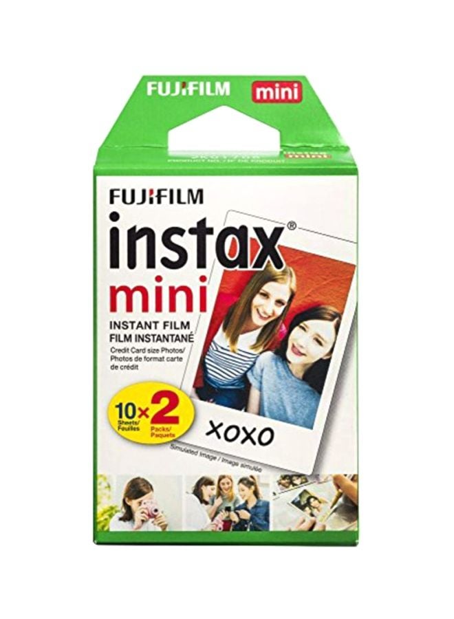 FUJIFILM - 20-Piece Instax Mini Instant Twin Film White - Image 1