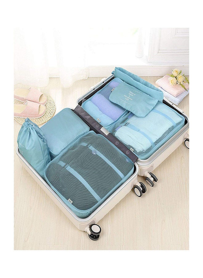 7-Piece Waterproof Luggage Set Blue