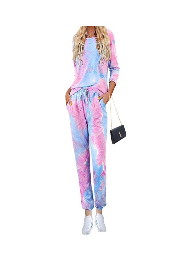 Tie-Dyed T-Shirt And Pyjama Set Multicolour 