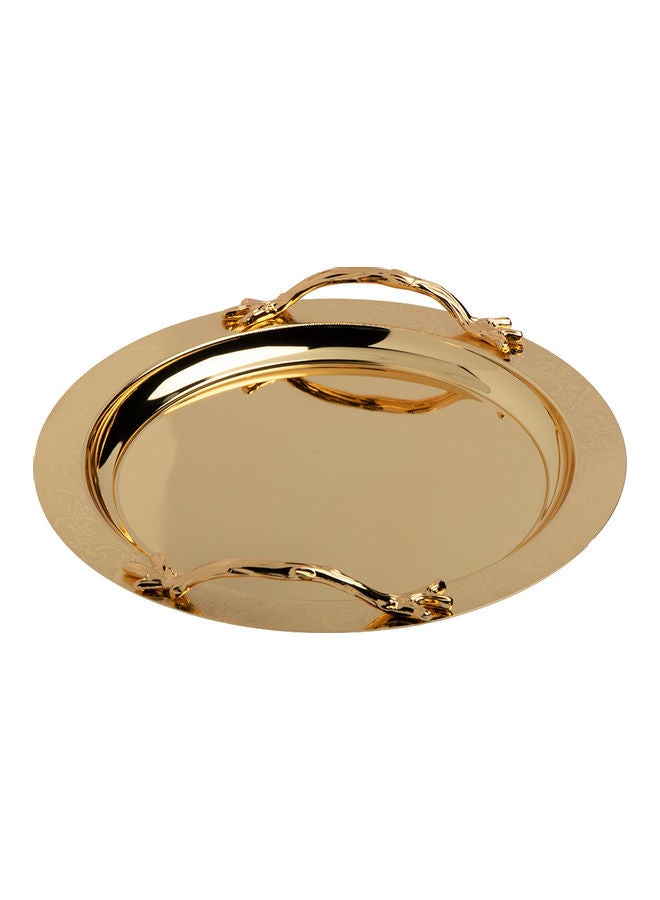 Elegant Round Tray Gold 33x5.5cm - v1618325429/N46543890A_1