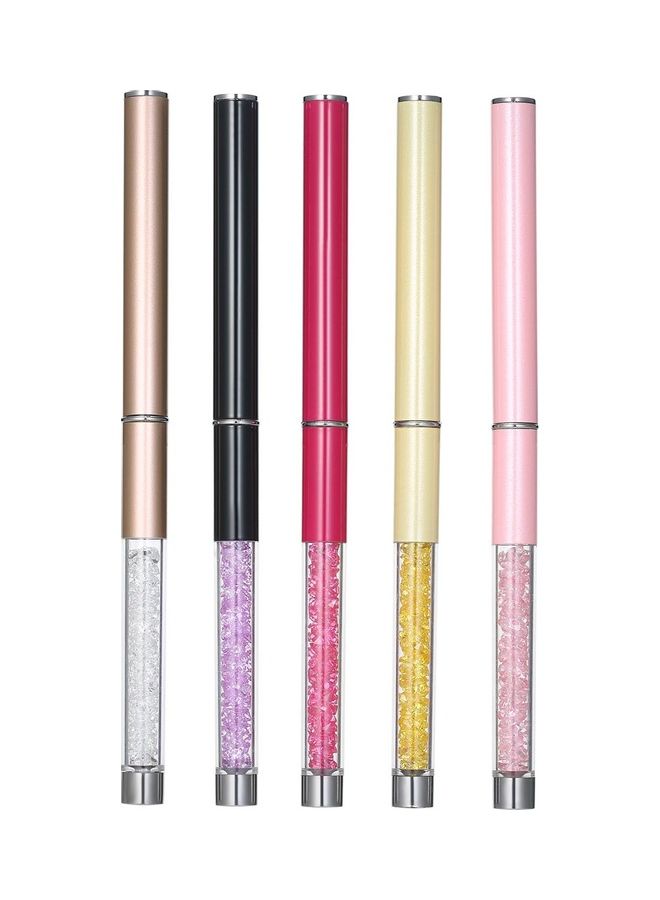 Generic 5-Piece Eyelash Mascara Brush With Cap Set Multicolour - Image 2